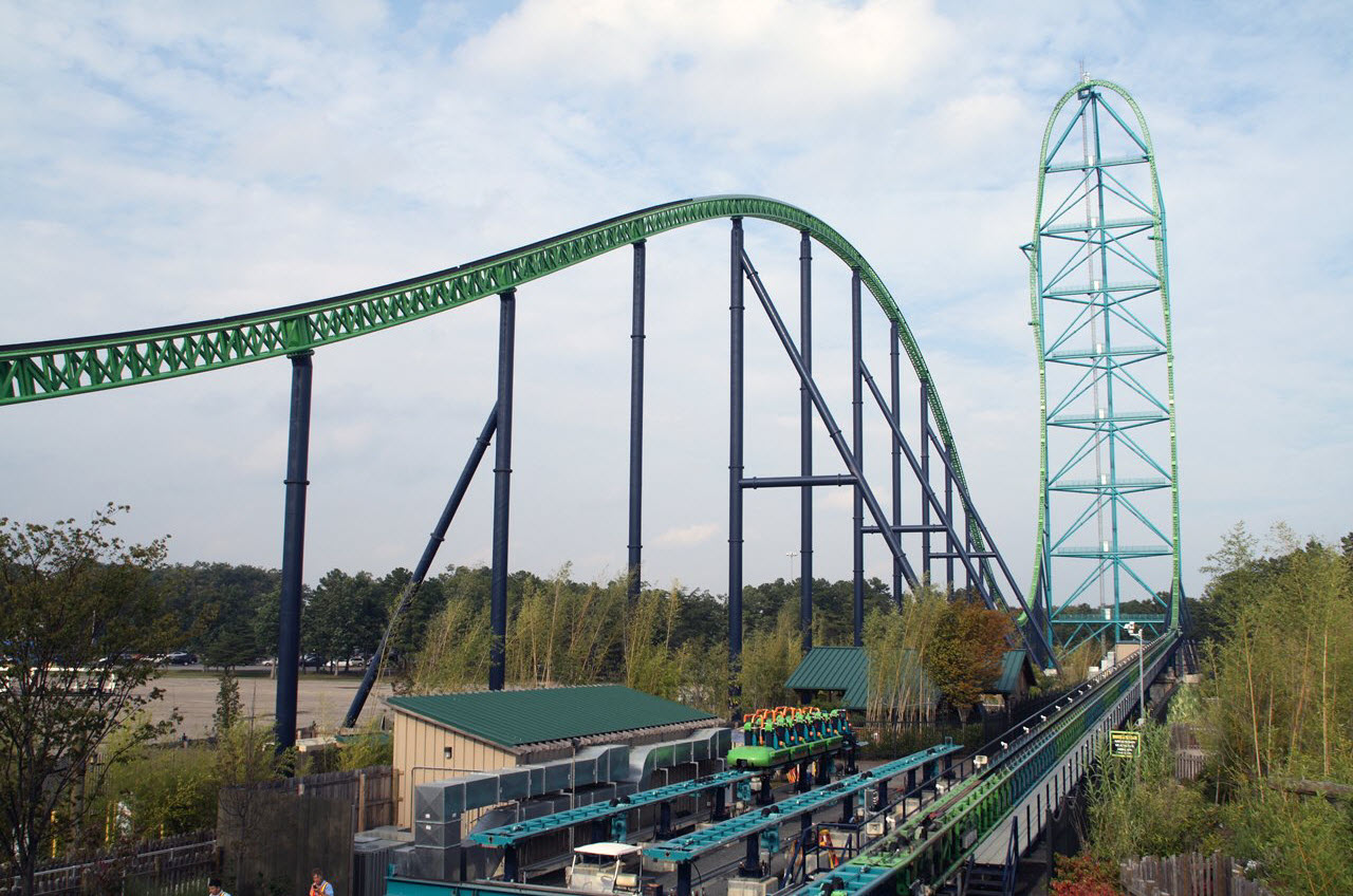 Самая высокая американская горка Kingda Ka Самая высокая американская горка Kingda Ka