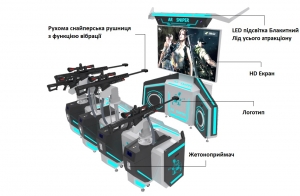 Аркадный симулятор стрельбы AR Sniper Elite (игра в дополнительной реальности 1-4 игрока)