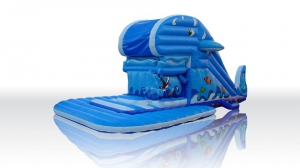 Механический батут Синий Кит Gigant