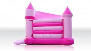 Надувной замок-батут Baby Pink с крышей 10 х 7 м