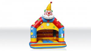 Надувной замок-батут Клоун с крышей и фигурой 10 x 7 м